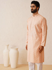 SOJANYA LUXE Mandarin Collar Embroidered Regular Thread Work Kurta with Pyjamas