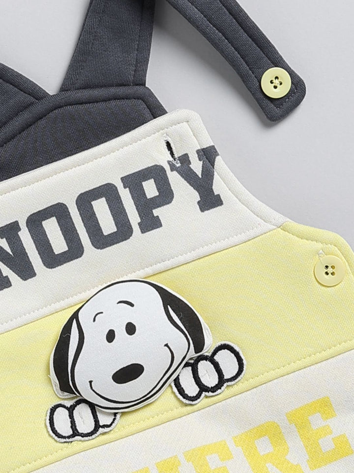 Moms Love Infant Boys Pure Cotton Applique Detail Dungaree With Sweatshirt