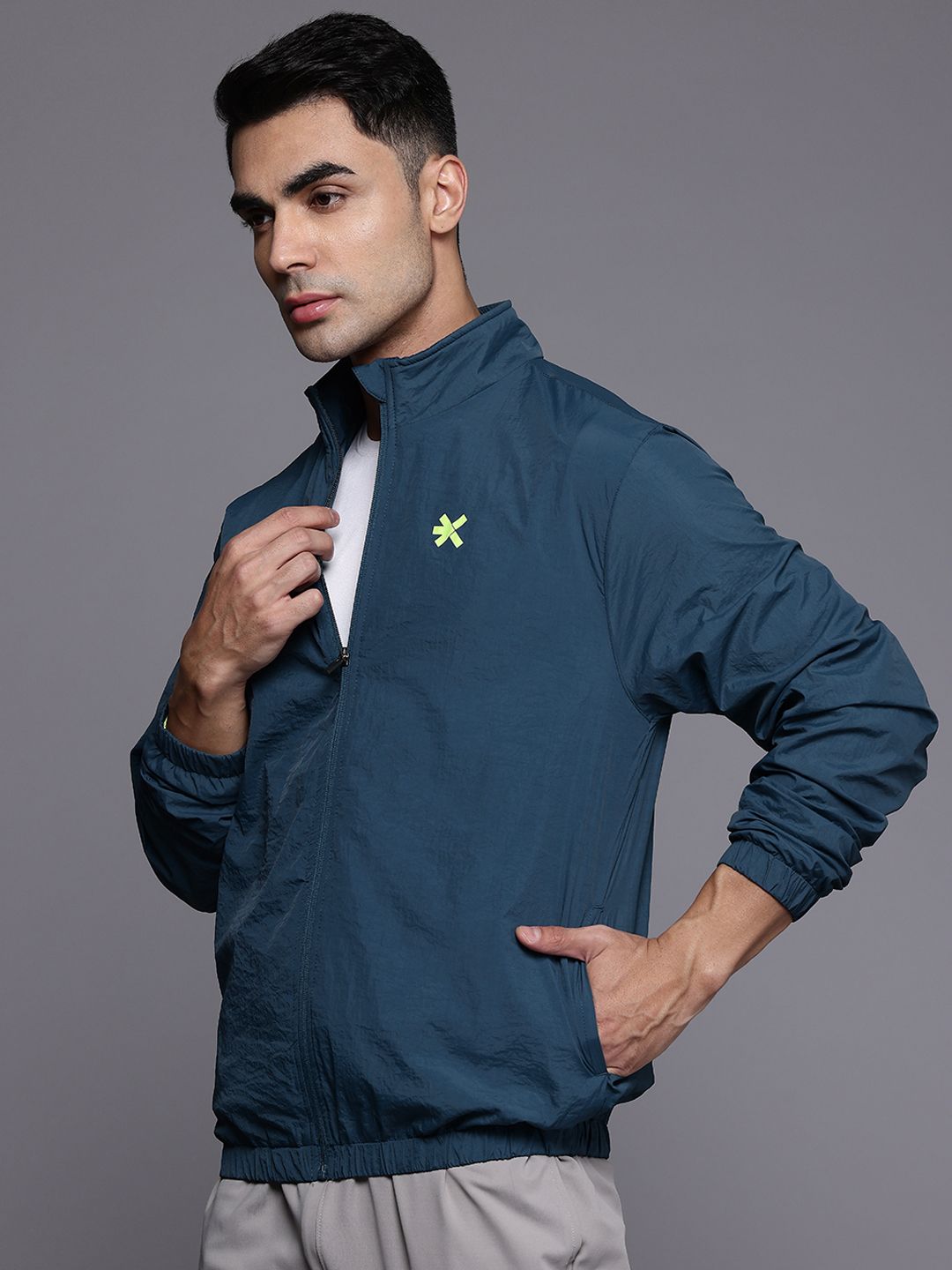 HRX by Hrithik Roshan Rapid Dry Brand Logo Running Jacket