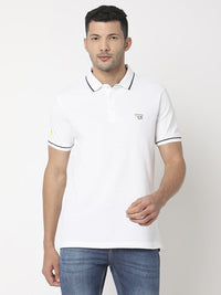 SPYKAR Polo Collar Slim Fit Pure Cotton T-shirt