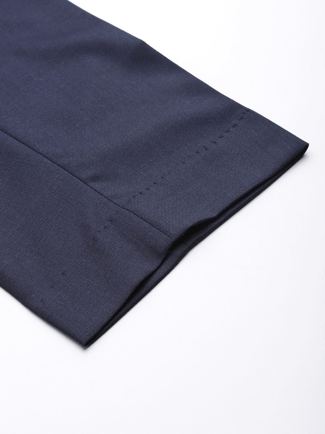 DENNISON Men Blue Smart Tapered Fit Easy Wash Trousers