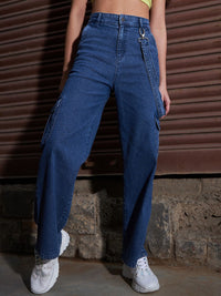 SASSAFRAS Women Mildly Distressed Light Fade Stretchable Jeans