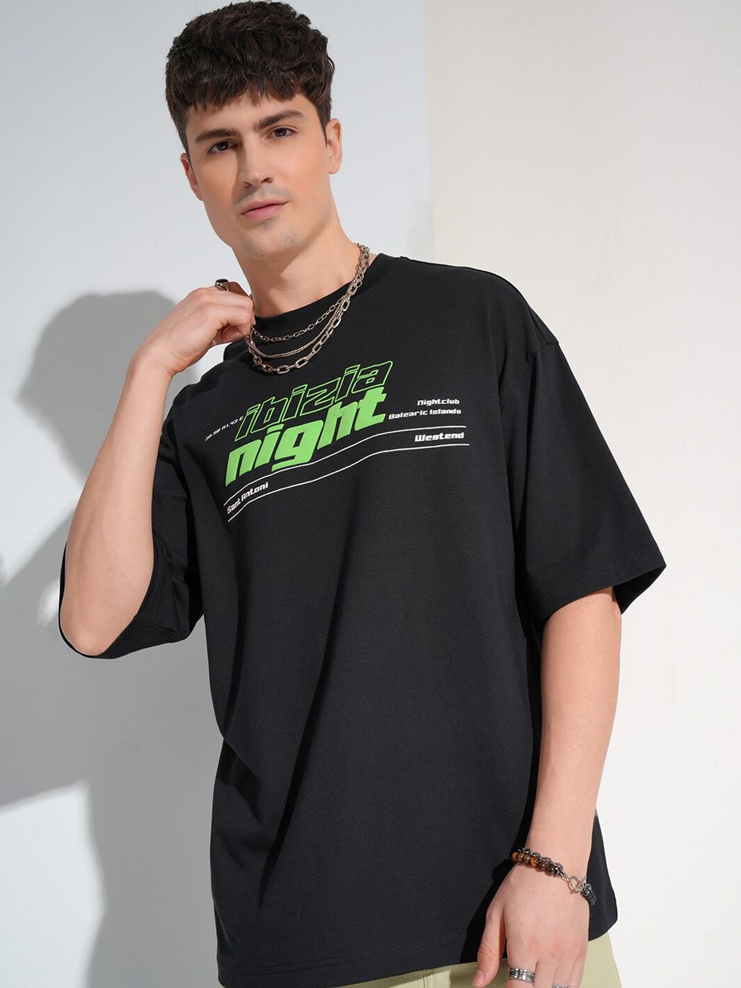 HIGHLANDER Men Typography Printed Round Neck T-shirt