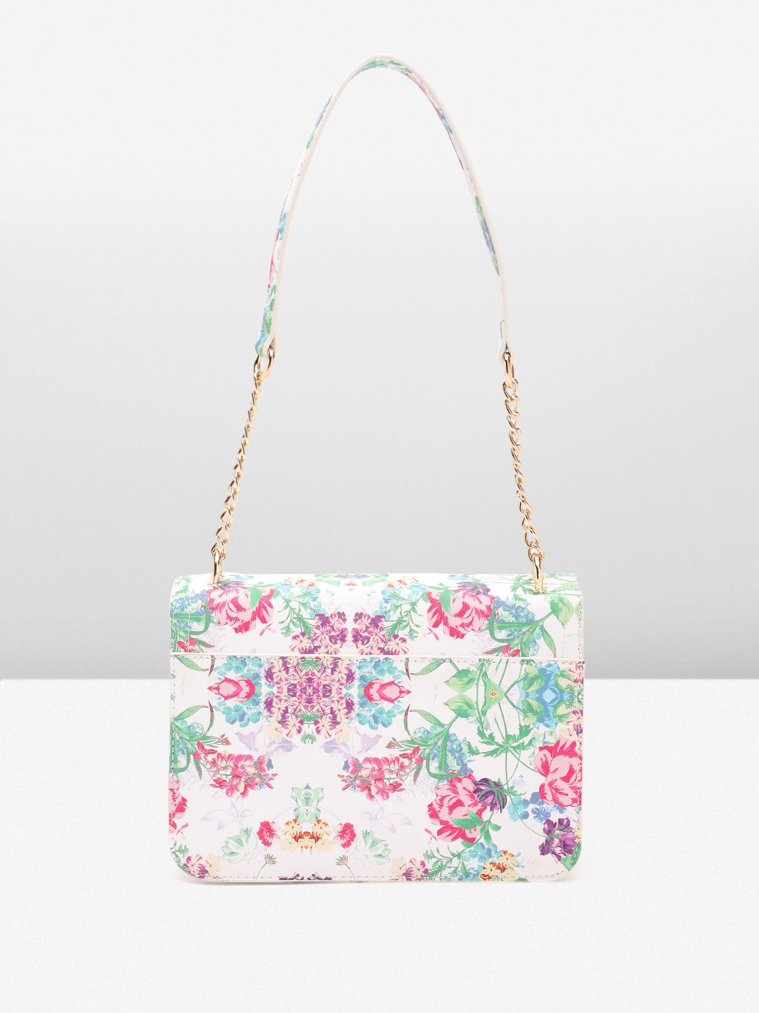 Lino Perros Floral Printed Structured Shoulder Bag