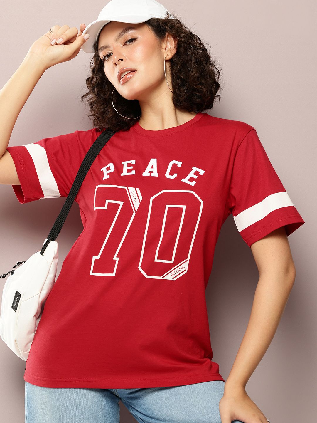 DILLINGER Women Oversized Printed Crew Neck Tshirt