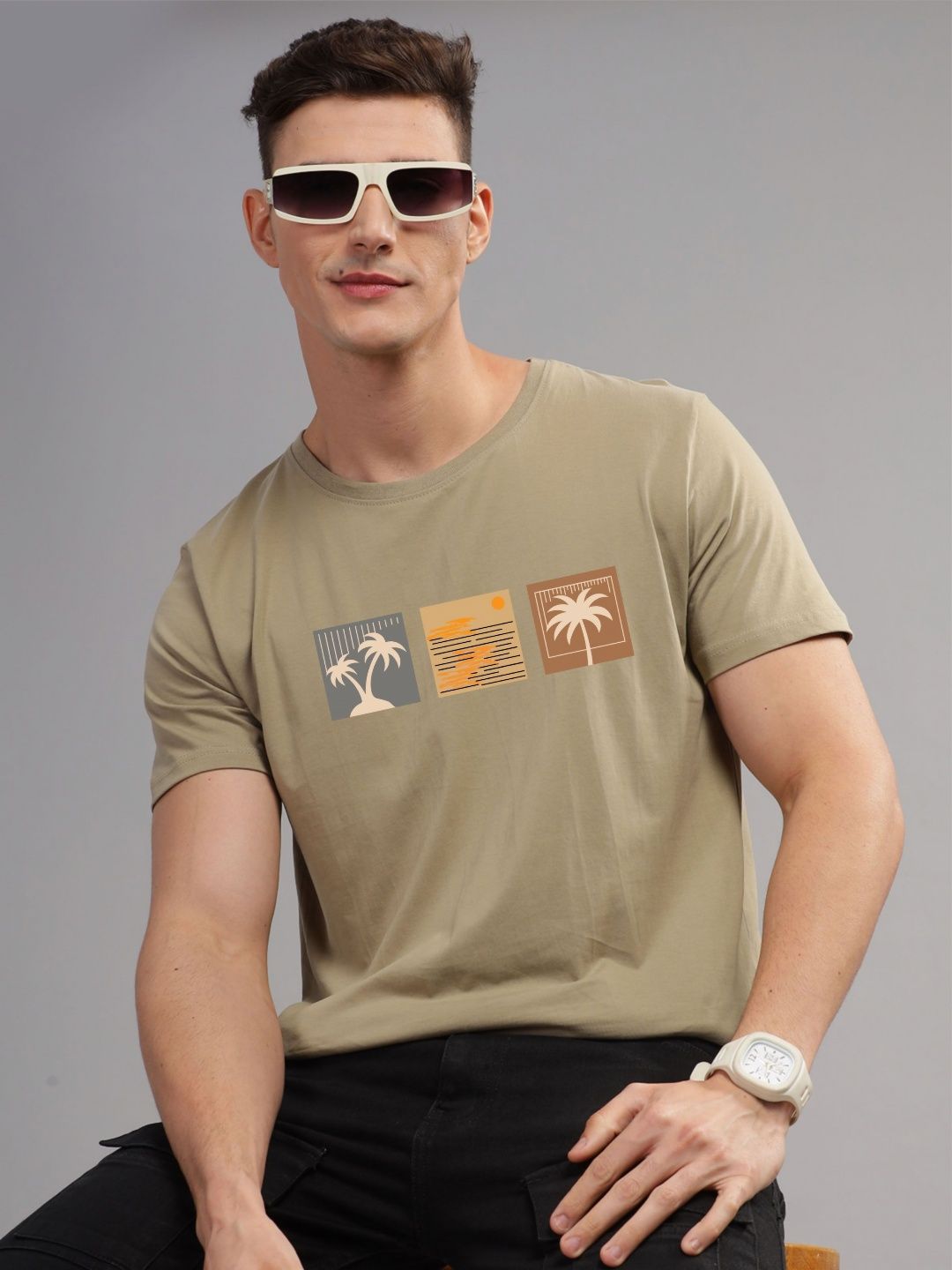 ADRO Men Printed T-shirt