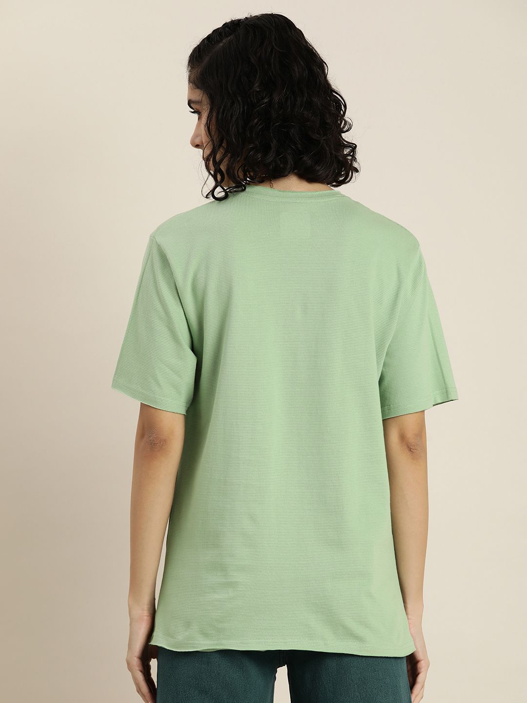DILLINGER Womens Honeycomb Structure Oversized T-shirt