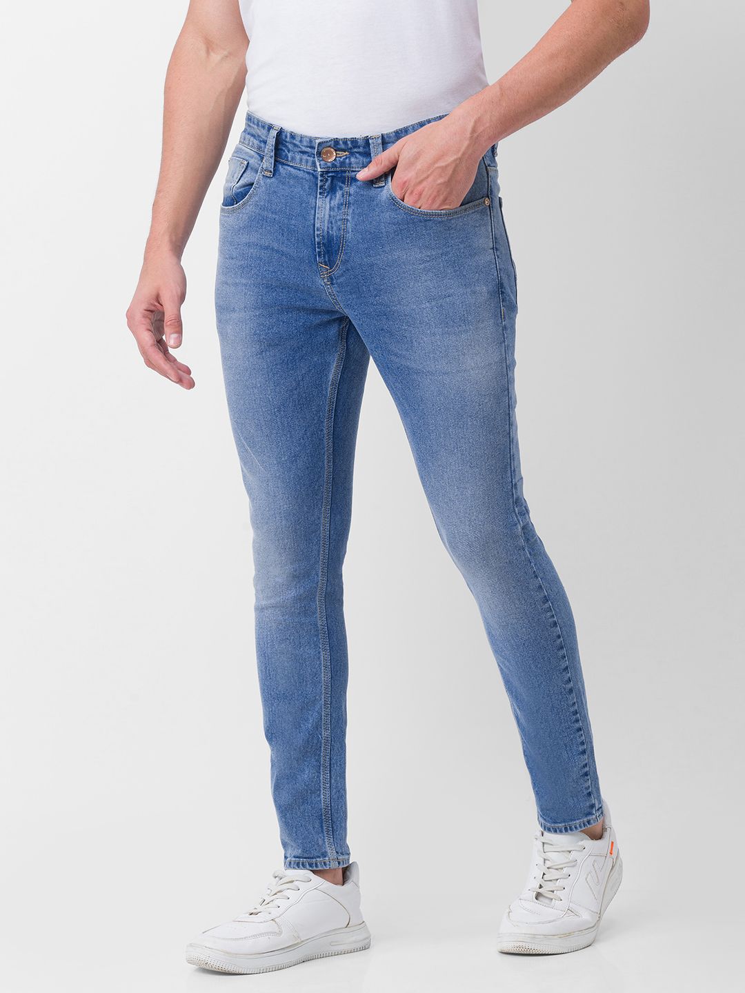 SPYKAR Men Slim Fit Light Fade Stretchable Jeans