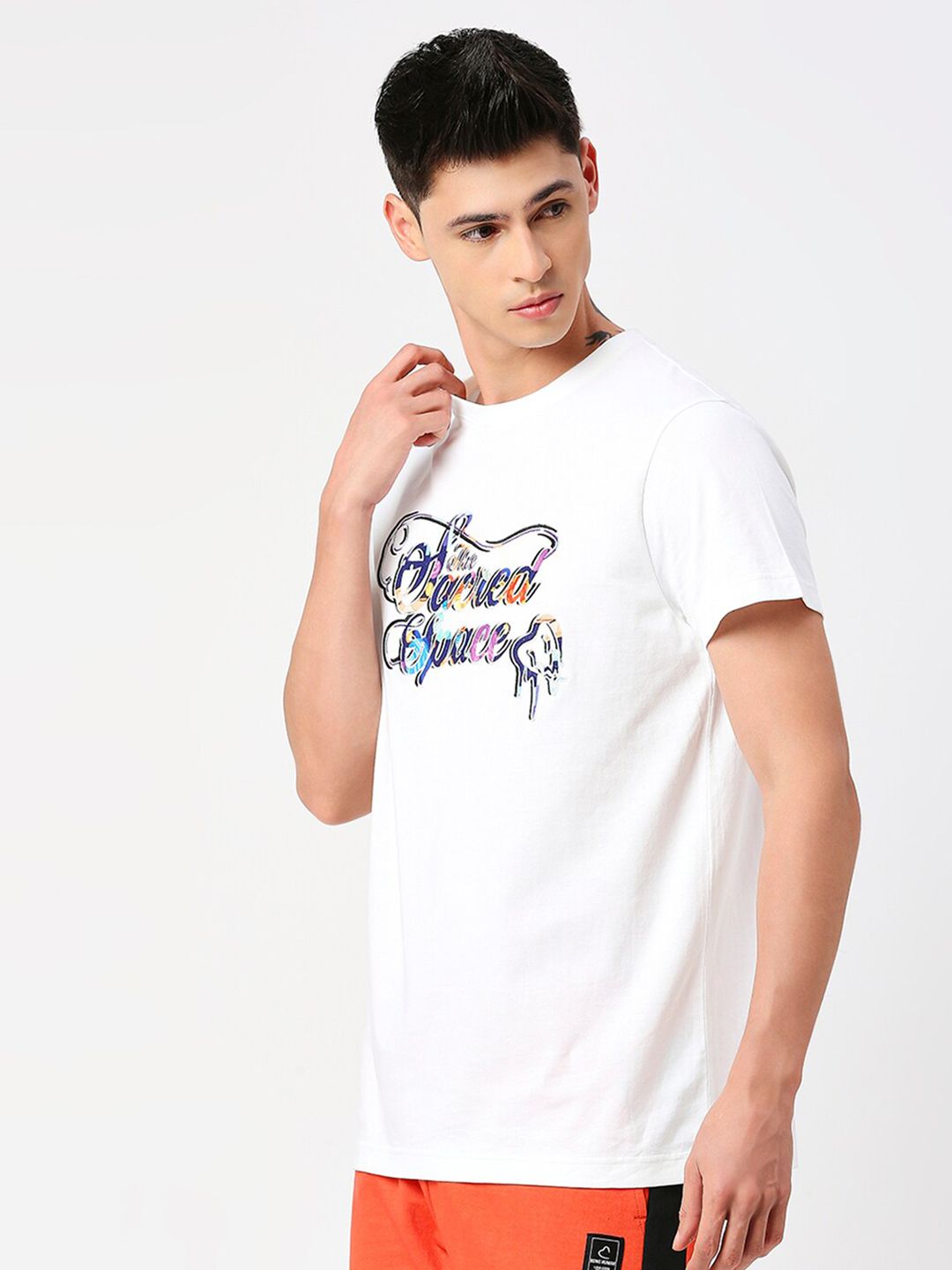Being Human Typography Printed Round Neck Short Sleeves T-shirt