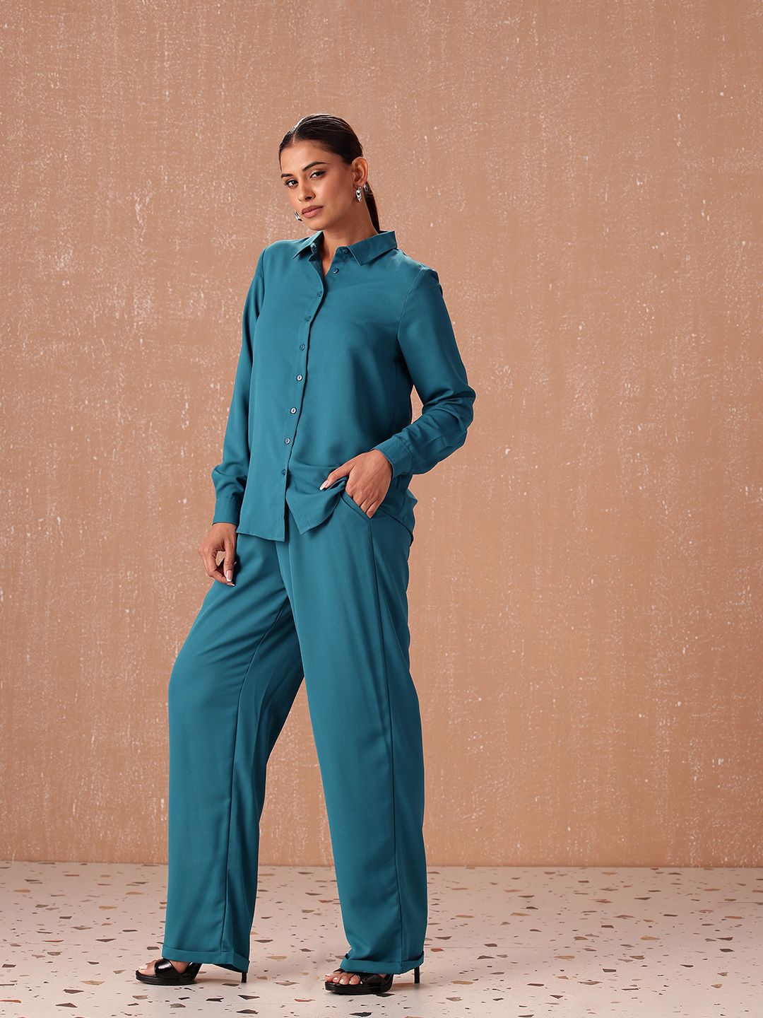 all about you all about you Solid Shirt with Trousers