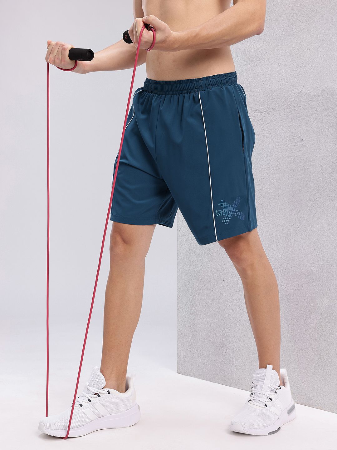 HRX by Hrithik Roshan Men Brand Logo Print Paneled Training Shorts