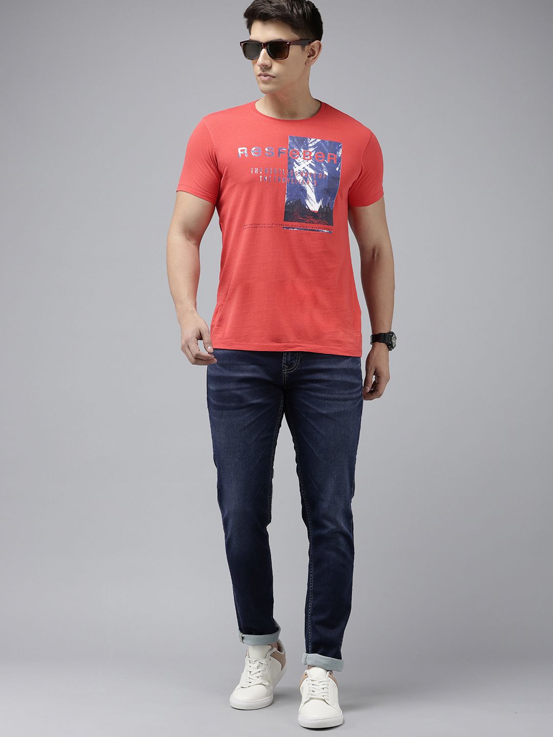 SPYKAR Men Slim Fit Low-Rise Light Fade Stretchable Jeans