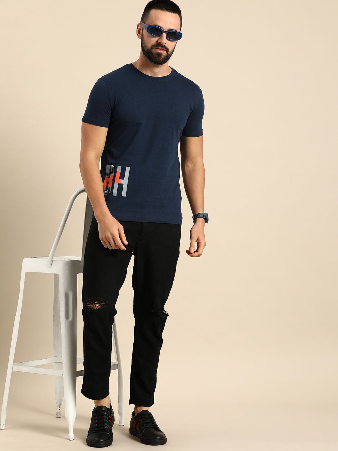 Being Human Pure Cotton Brand Logo Printed Casual T-shirt