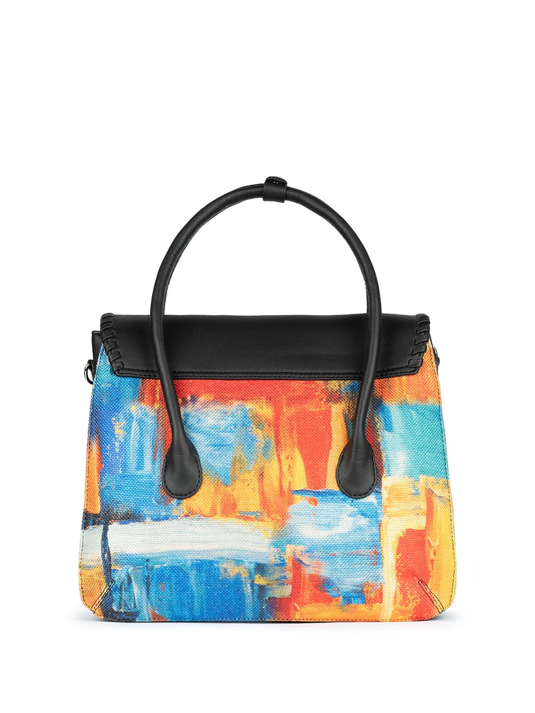 ZOUK Abstract Printed Structured Handheld Bag