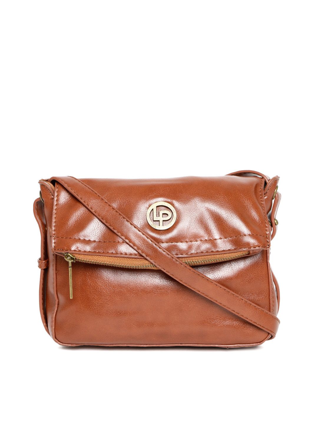 Lino Perros Tan Brown Solid Sling Bag