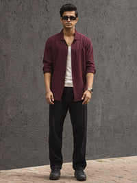 Powerlook Men Striped Spread Collar Casual Shirt