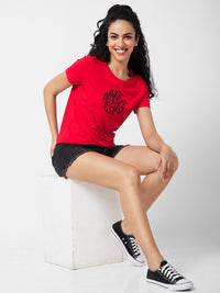 SPYKAR Typography Printed Round Neck Cotton T-shirt