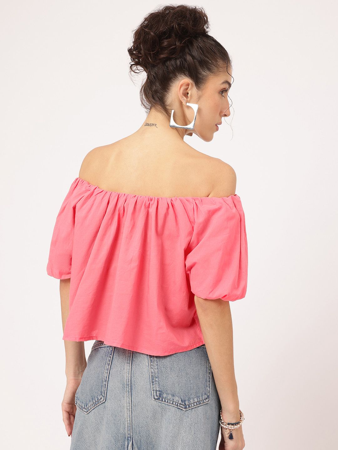 DressBerry Puff & Pretty Bardot Top
