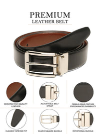 Teakwood Leathers Men Leather Reversible Belt