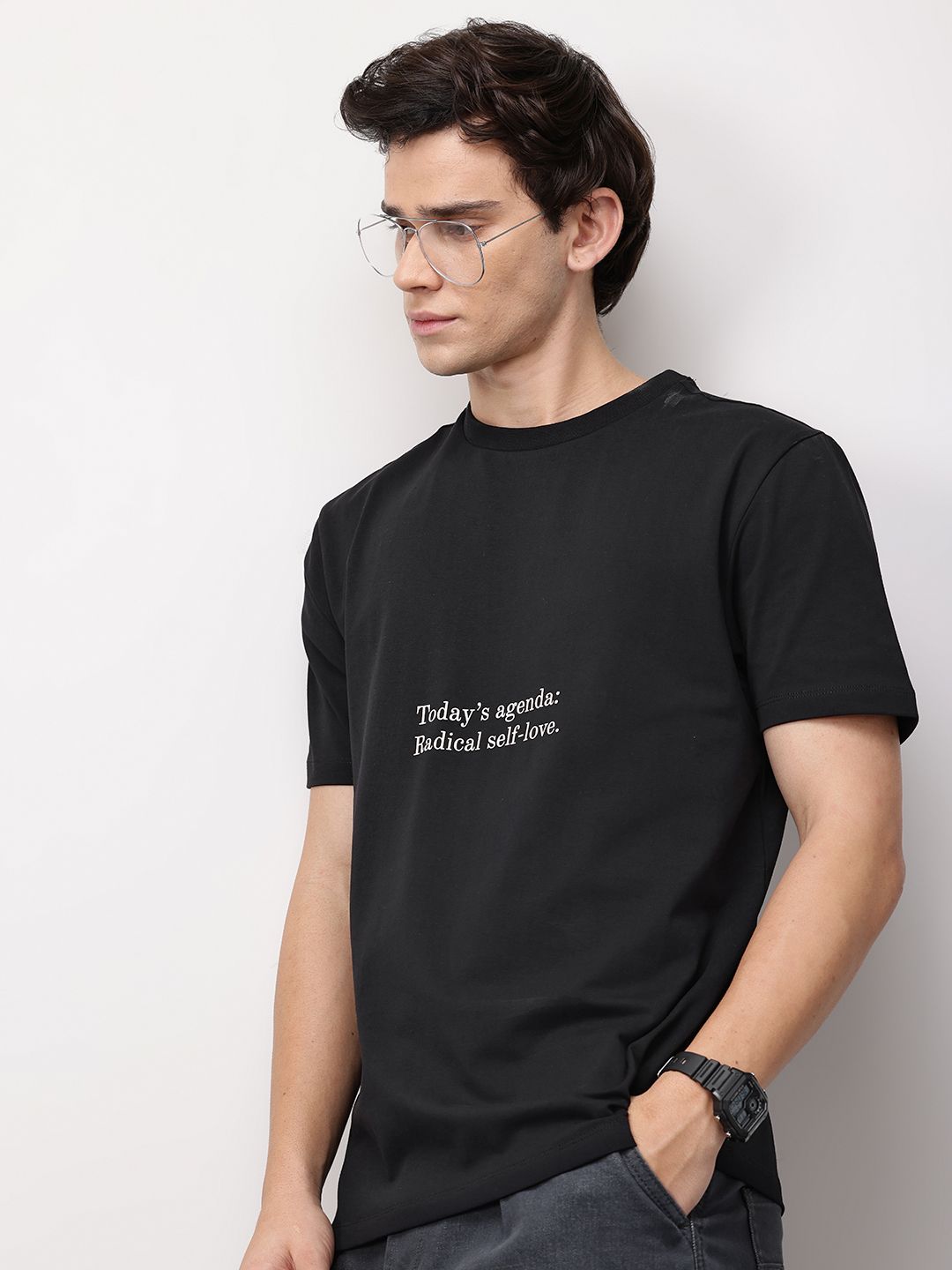 ether Men Grower Floral Printed Comfort Fit T-shirt