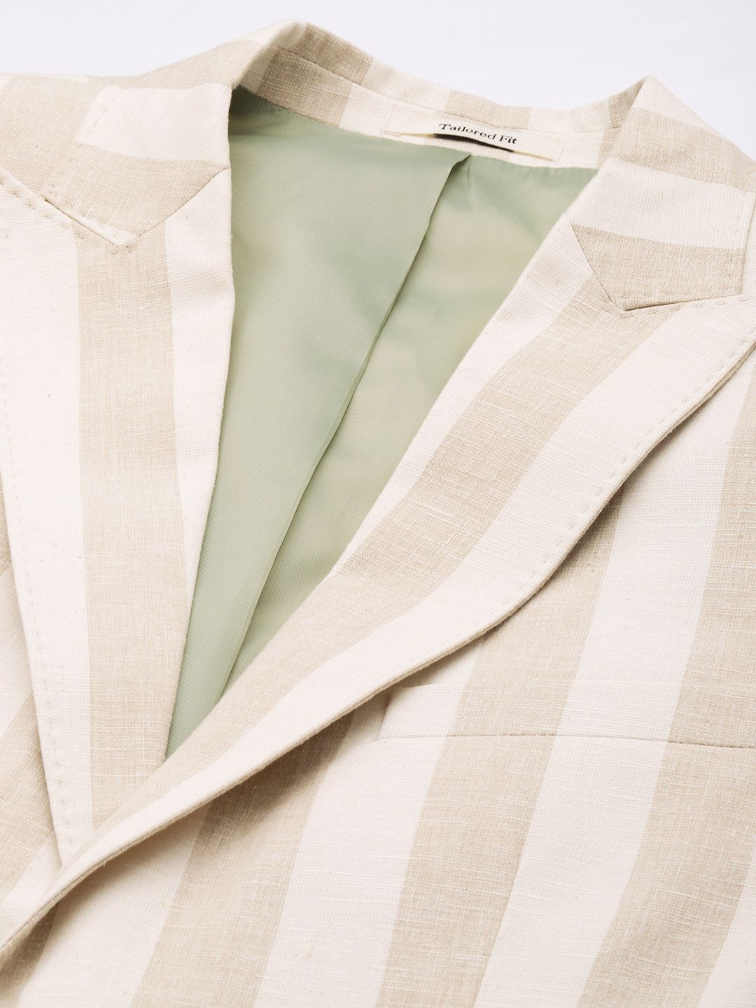 Mr Bowerbird Striped Peak Lapel Tailored Fit Casual Blazers