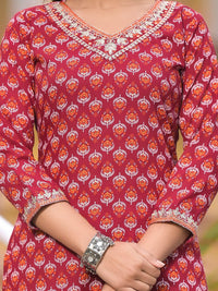 KALINI Ethnic Motifs Printed Regular Straight Kurta With Trousers & Dupatta