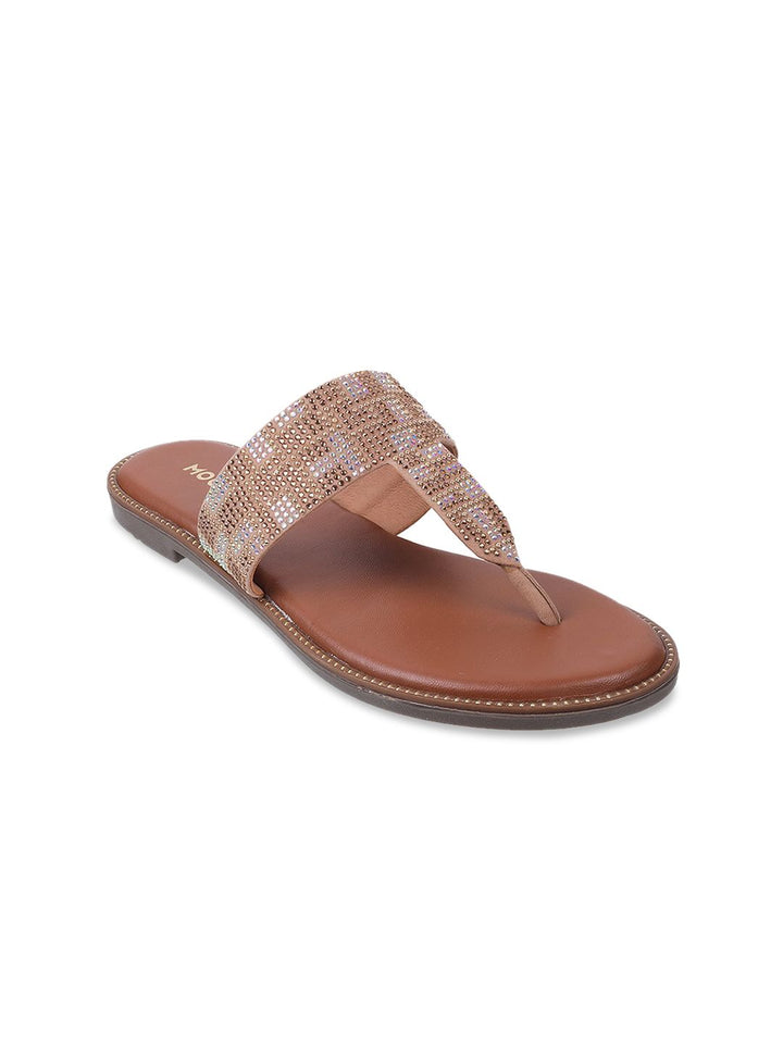 Mochi Embellished T-Strap Flats