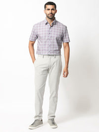RARE RABBIT Men Barret Slim Fit Geometric Printed Cotton Shirt