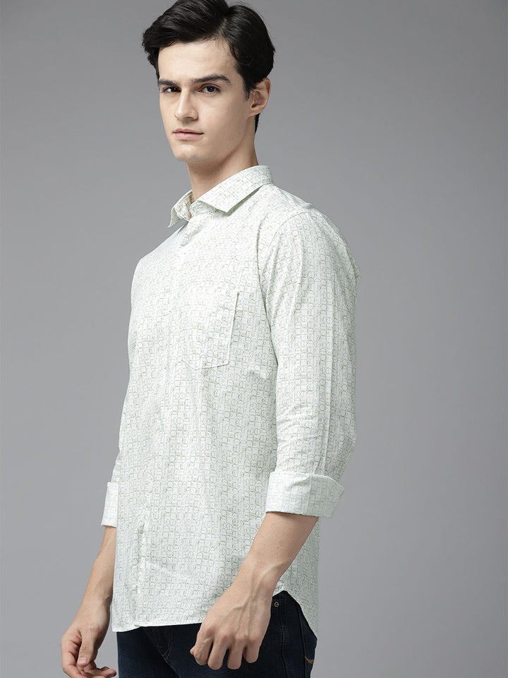 Park Avenue Men Pure Cotton Slim Fit Printed Casual Shirt