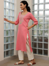 Libas Women Floral Yoke Design Sequinned Floral Kurta