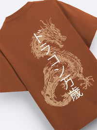 ADRO Men Printed V-Neck Applique T-shirt