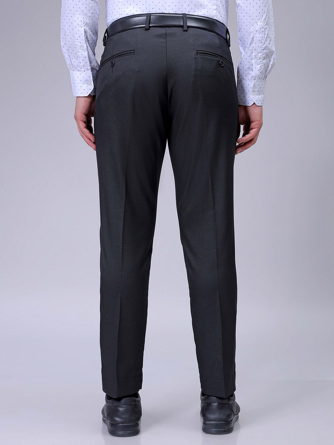 The Indian Garage Co. X Luxe Men Slim Fit  Checked Formal Trousers