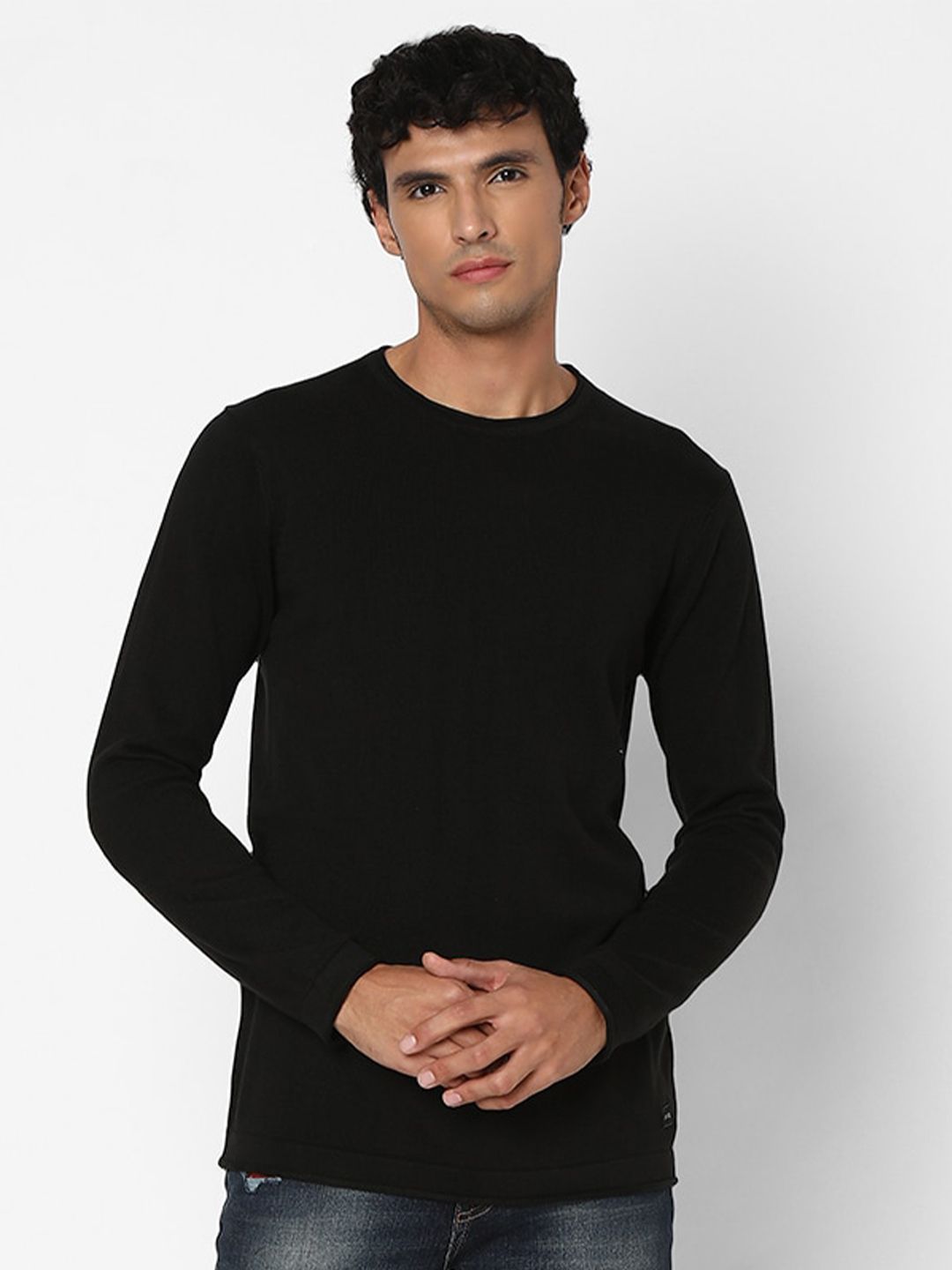 SPYKAR Round Neck Cotton Pullover