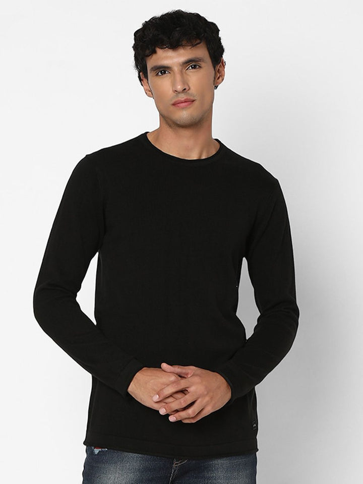 SPYKAR Round Neck Cotton Pullover
