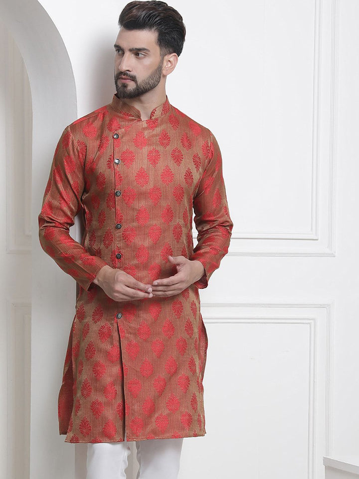 SOJANYA Rekaan Tenunan Zari Kurta Biasa