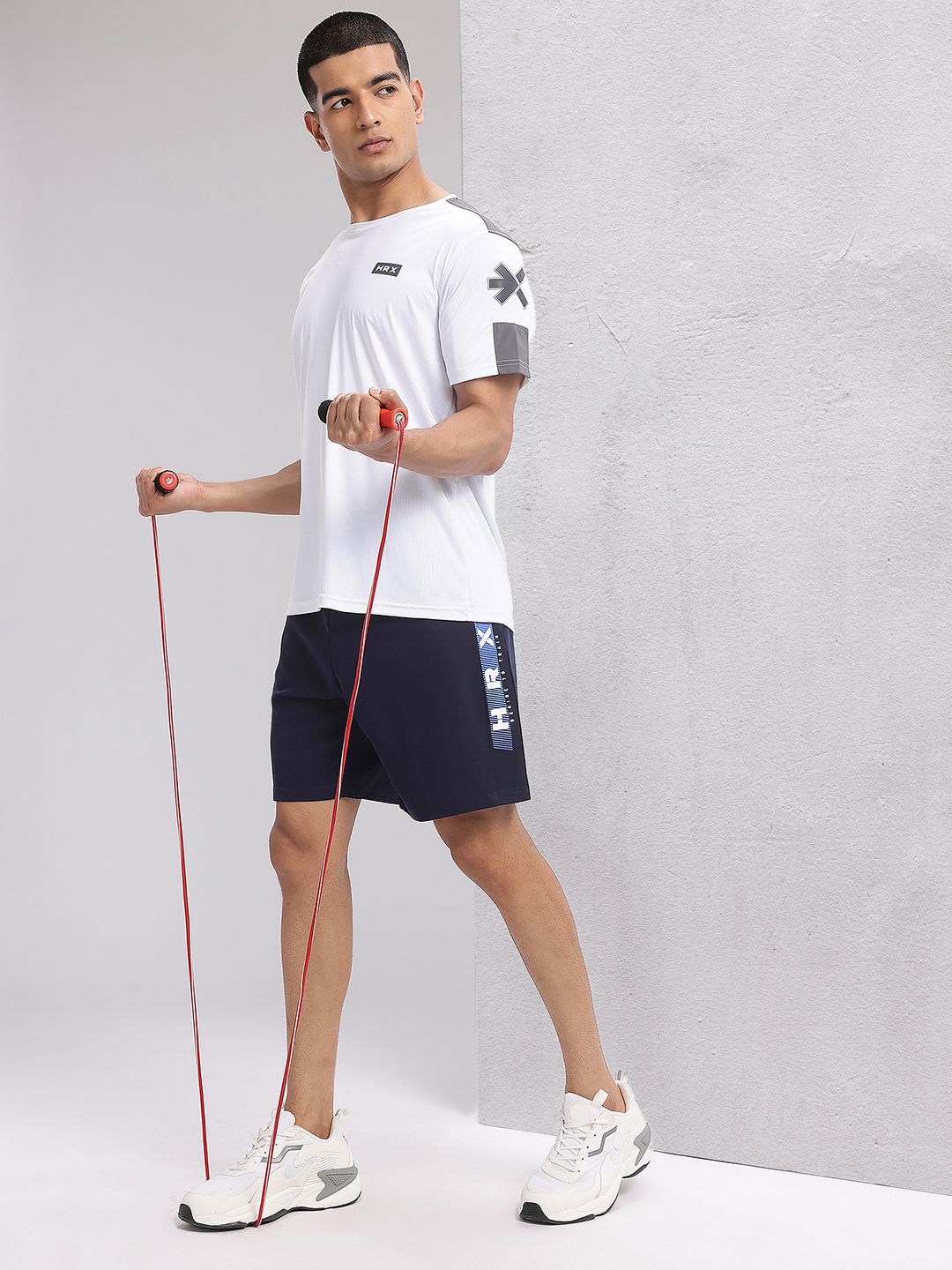 HRX by Hrithik Roshan Men Brand Logo Print Mid-Rise Training Shorts