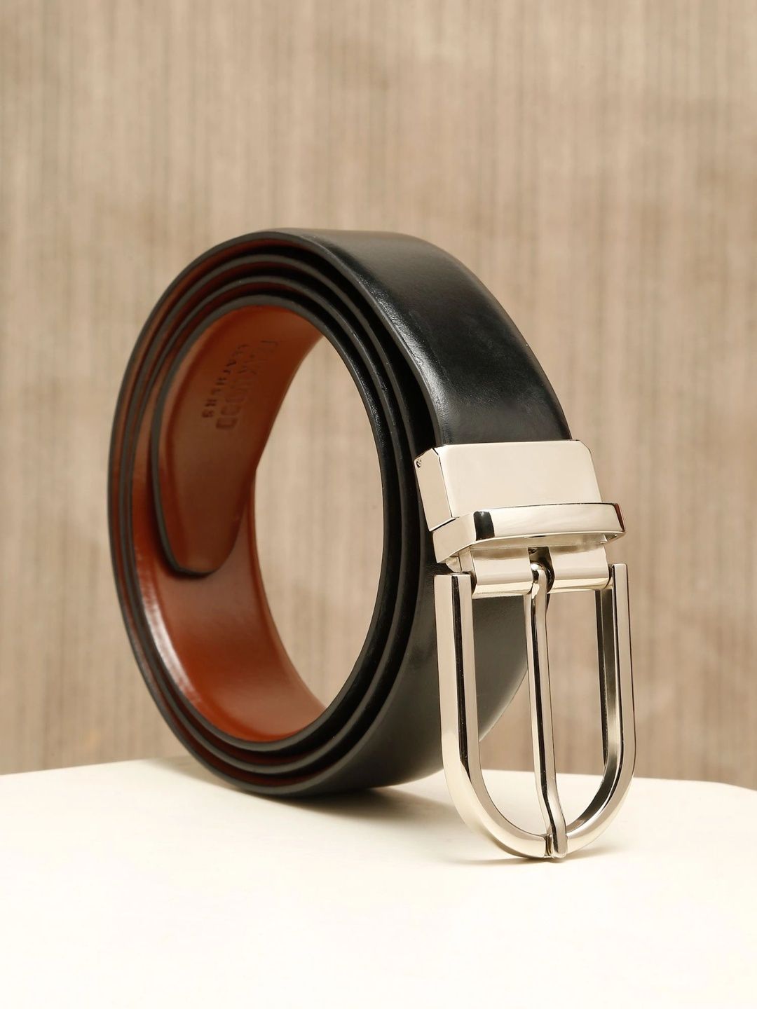 Teakwood Leathers Men Leather Reversible Formal Belt