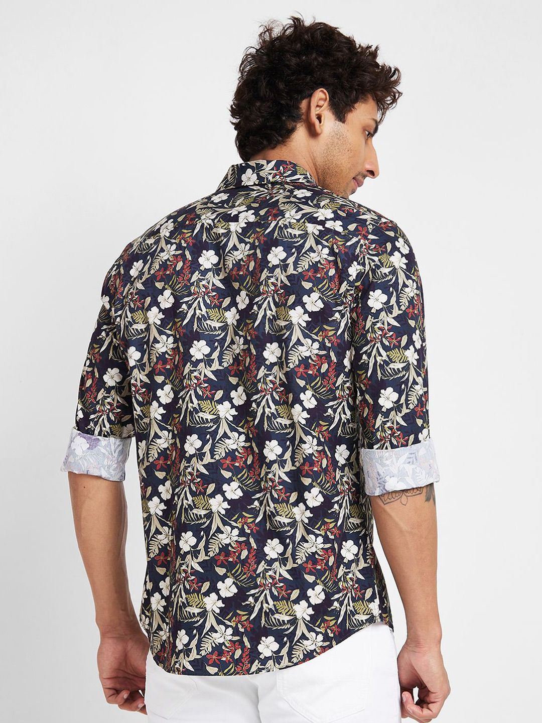 Being Human Men Slim Fit Floral Opaque Printed Casual Shirt