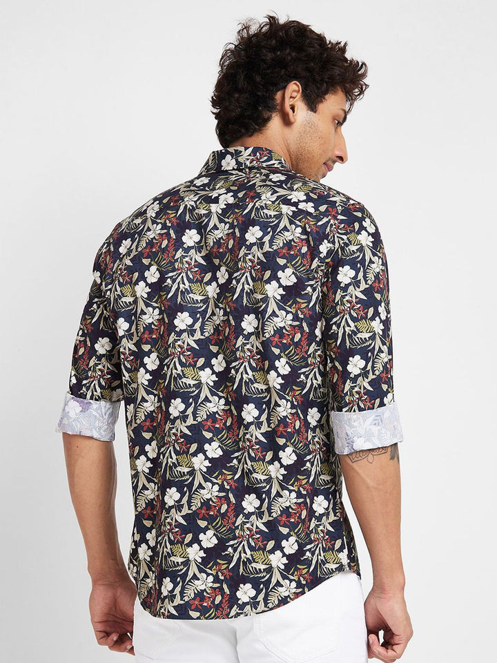 Being Human Men Slim Fit Floral Opaque Printed Casual Shirt