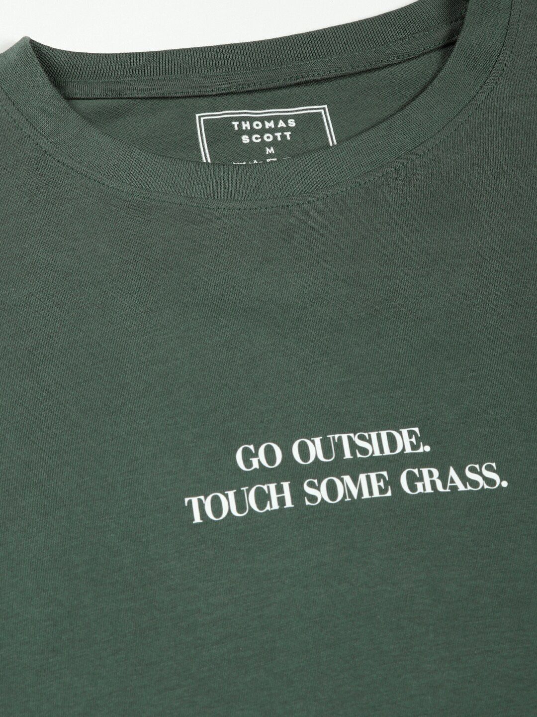 Thomas Scott Round Neck Typography Printed Cotton Oversized T-shirt
