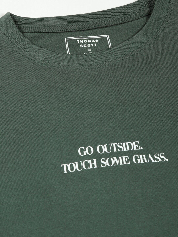Thomas Scott Round Neck Typography Printed Cotton Oversized T-shirt
