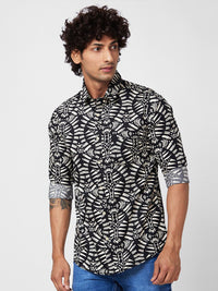 SPYKAR Men Slim Fit Printed Cotton Casual Shirt
