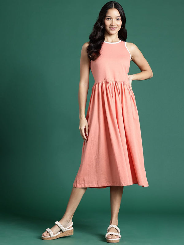 DressBerry A-Line Midi Pure Cotton Dress
