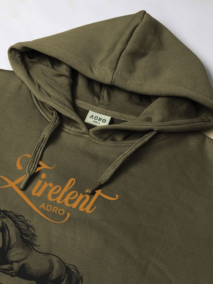 Adro Zirelent Wildwood Valley 320 GSM Fleece Printed Graphic Hoodie