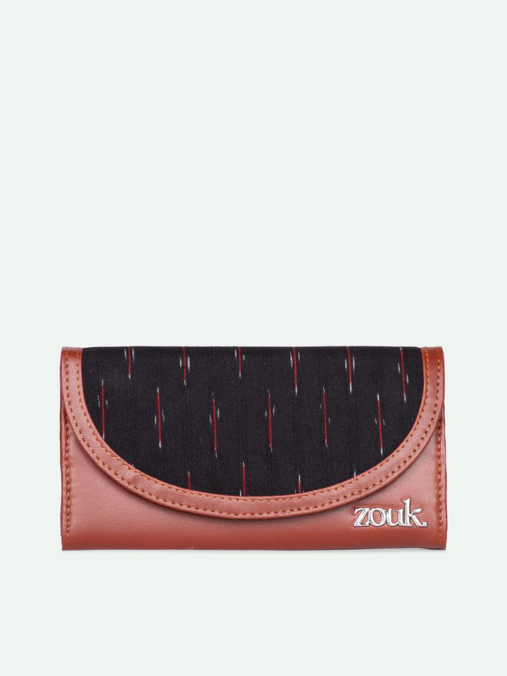 ZOUK Women Ikat Gre Red Kyra Flap Wallet