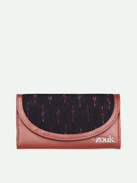 ZOUK Women Ikat Gre Red Kyra Flap Wallet