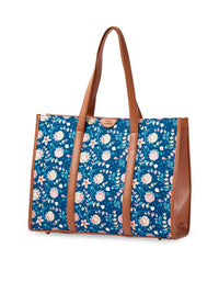 TEAL BY CHUMBAK Printed Tote Bag