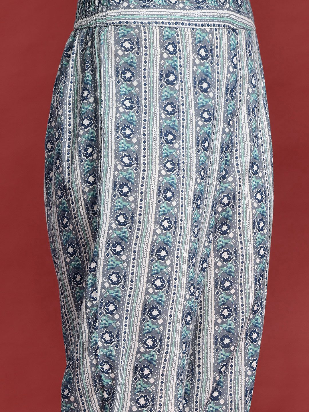 Anouk Ethnic Motifs Printed Pure Cotton Kurta with Trousers & With Dupatta