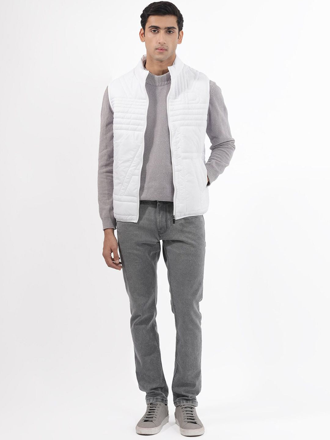 RARE RABBIT Men Queltex Tailored Fit Mock Collar Quilted Jacket