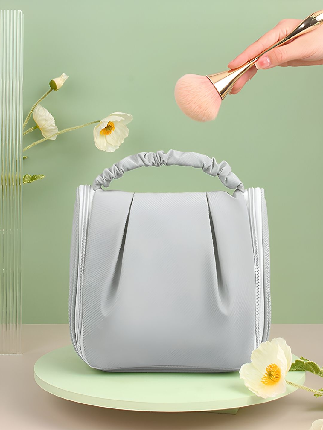 Cortina Grey Water Resistant Makeup Organiser